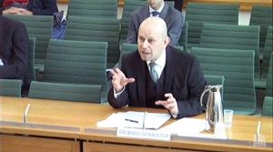 Dr Mark Bennister at Parliament